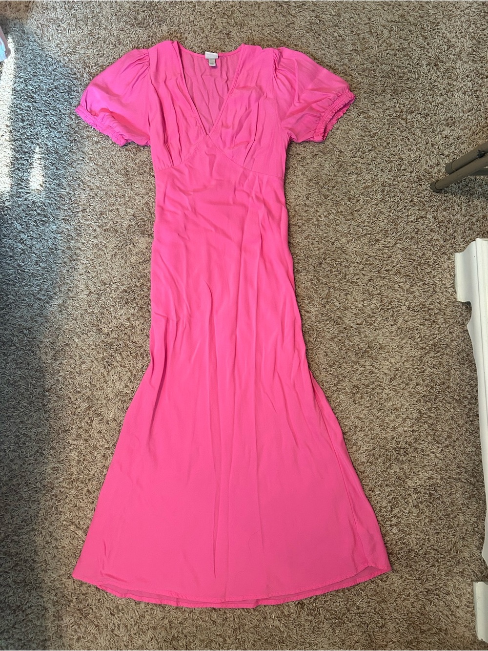 a new day Hot Pink V-Neck Maxi Dress